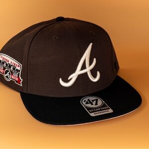 Atlanta Braves Turner Field Snapback Hat ‘47 Brand MLB Brown Black